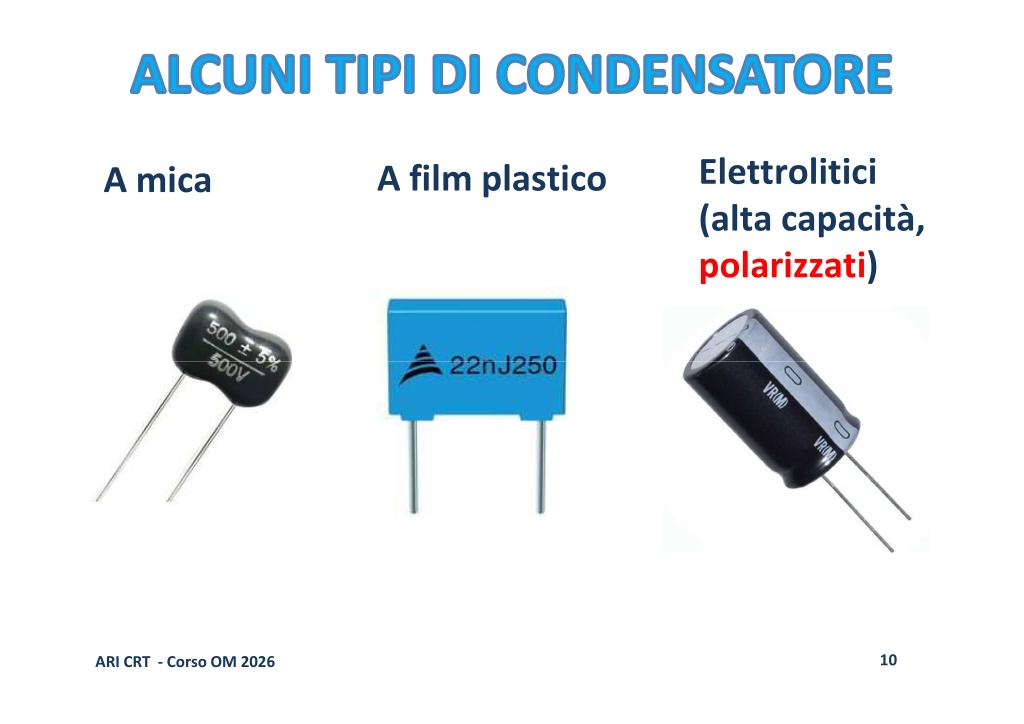 Tipi Condensatori